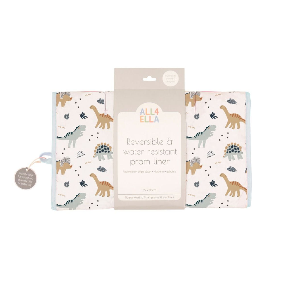Pram Liner Beige Dinosaur me2u Gifts